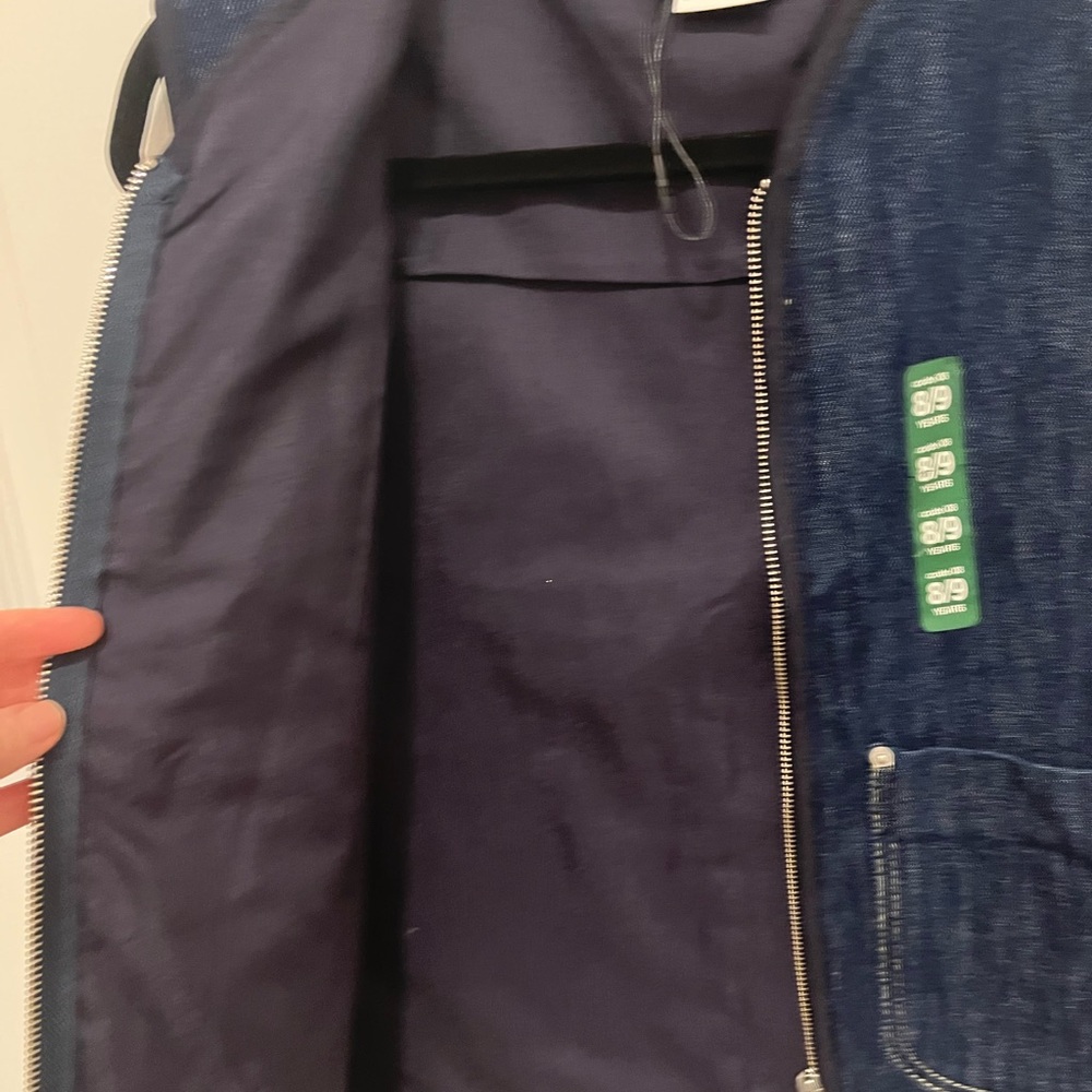 NWT ZARA Unisex Kids Size 8/9 Blue Denim Vest - Picture 3 of 7